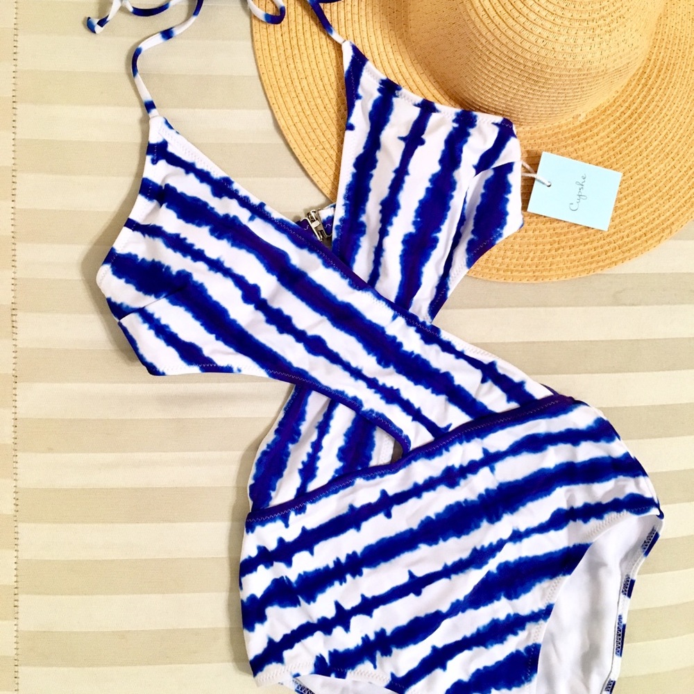 I KNOW BETTER CROSS ONE-PIECE SWIMSUIT